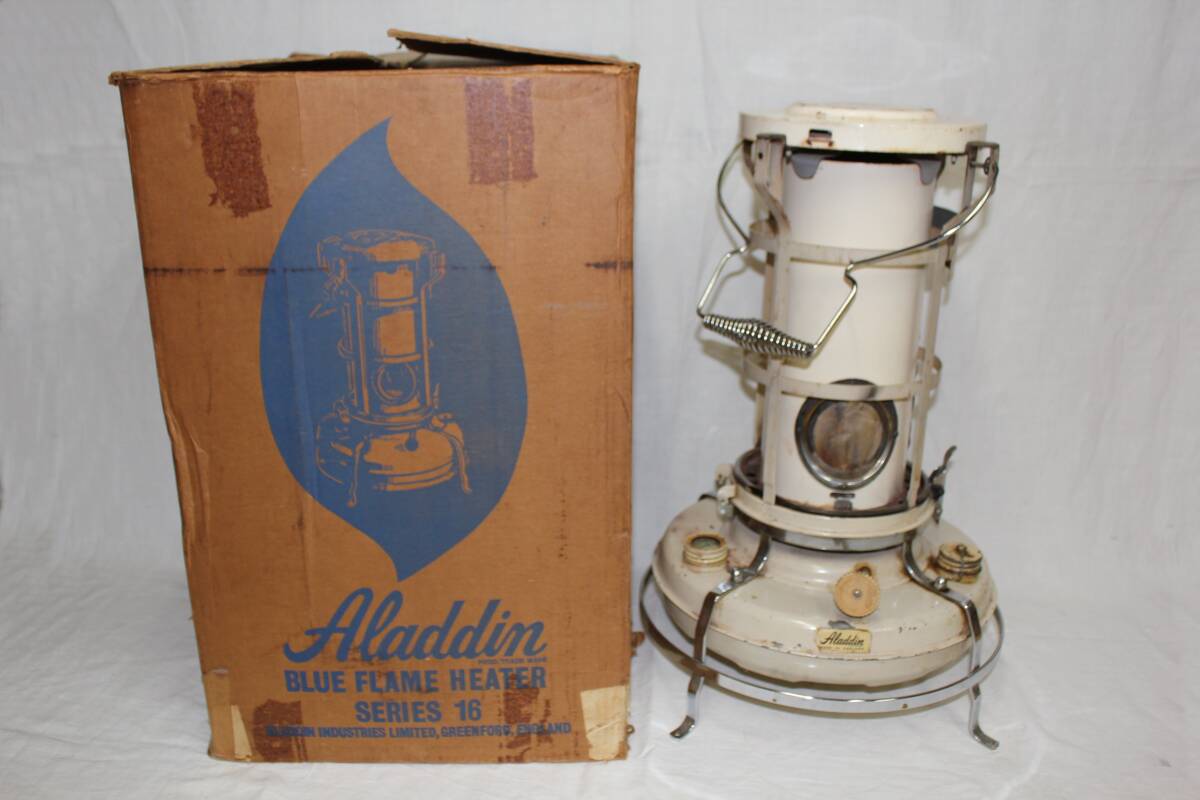 ◆Aladdin/アラジン◆ブルーフレーム ヒーター デラックス◆16型◆No.P160052◆元箱付◆ヴィンテージ石油ストーブ◆ヤナセ YANASE◆当時物