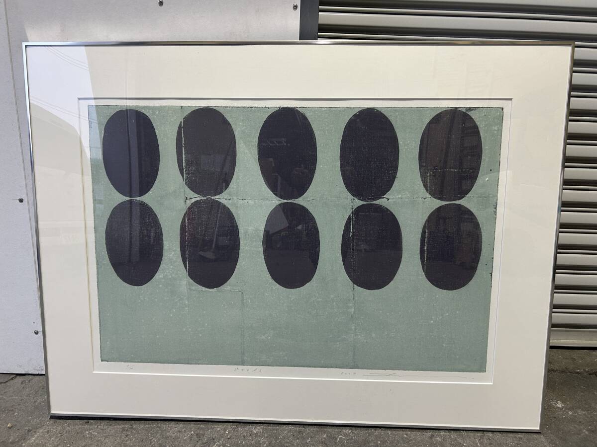 モデルハウス展示品　IDEE/イデー 黒木 周 Shu Kuroki 額装 版画 リトグラフ Oval　115×85㎝　3/10