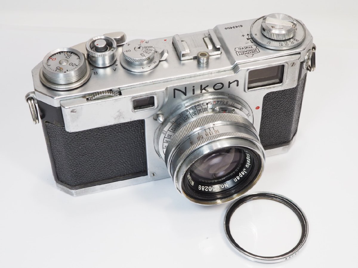 【 現状 】Nikon S2 NIKKOR-HC 5cm F2 レンズ付 ニコン フイルムカメラ[管NI7682