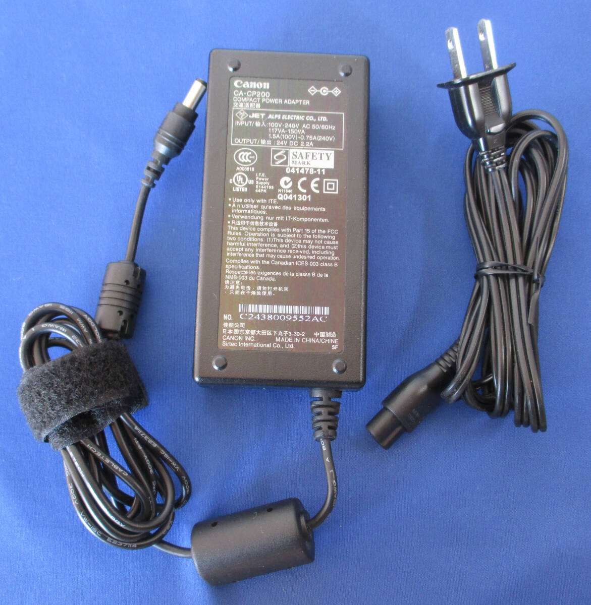 Canonキャノン ACアダプタ CA-CP200 24V 2.2A