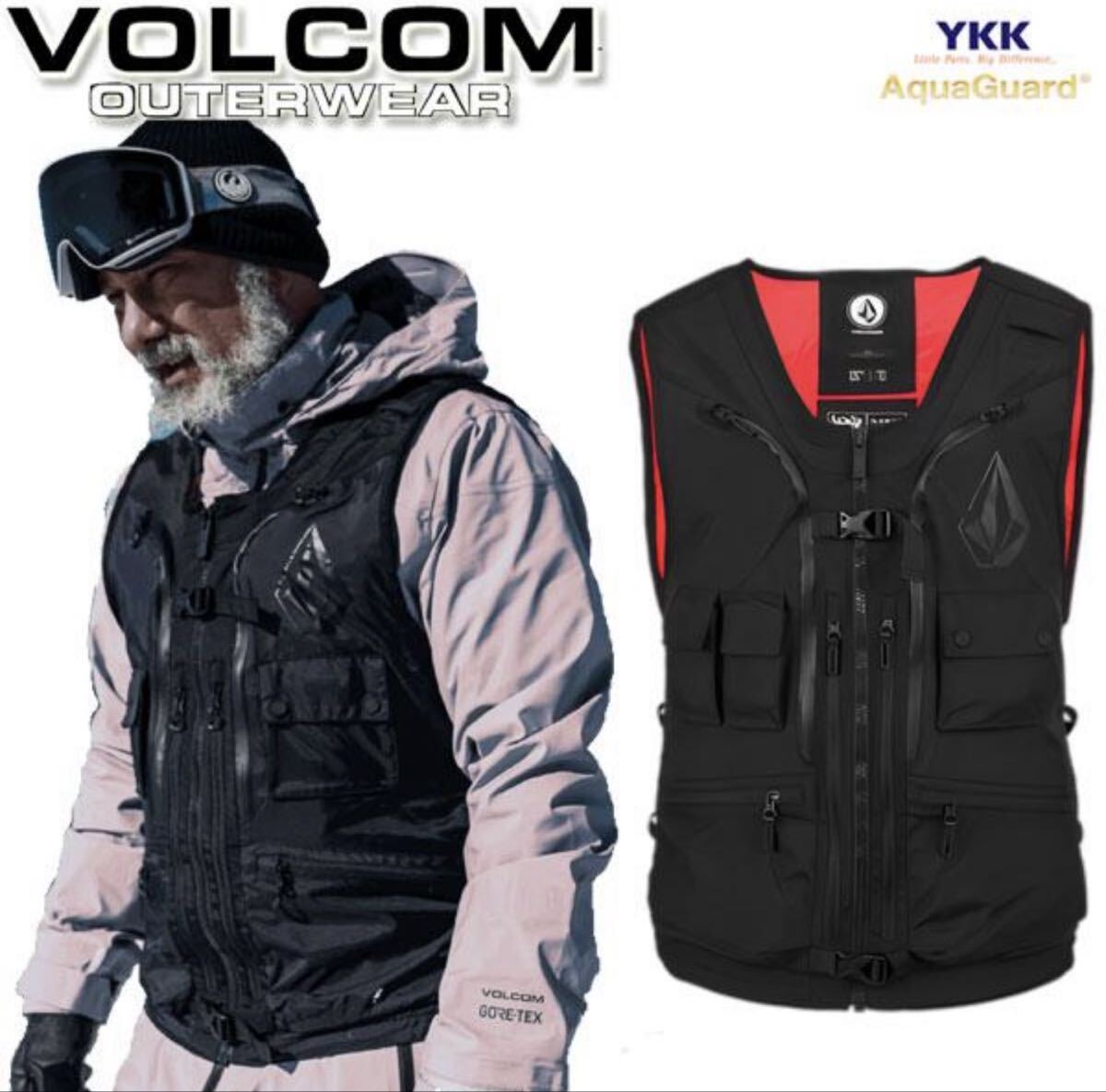 VOLCOM ボルコム IGUCHI SLACK VEST Mサイズ イグチ スラックス ベスト