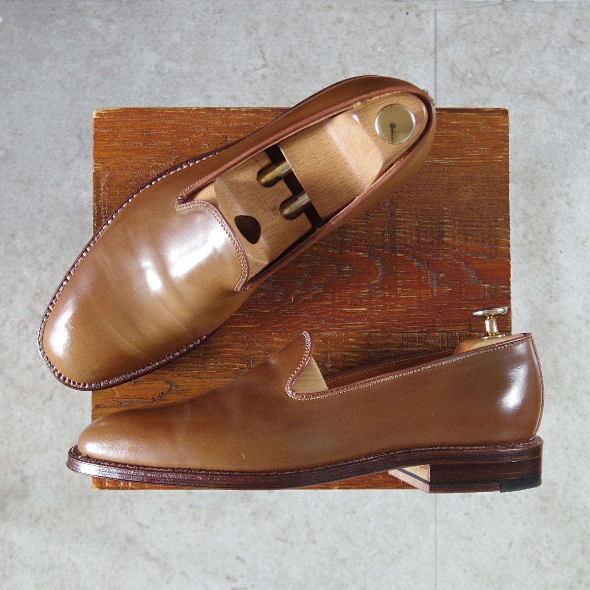 ★極美品★オールデン 7D【貴重★ウイスキーコードバン/茶/(ハワイ)Leather Soul別注】D1106/プラザラスト/ローファー/ALDEN★o328-6