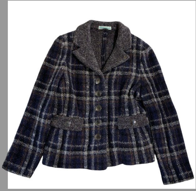 idascratch イダスクラッチ ウールチェックジャケット サイズ48 チェック柄 ジャケット アウター