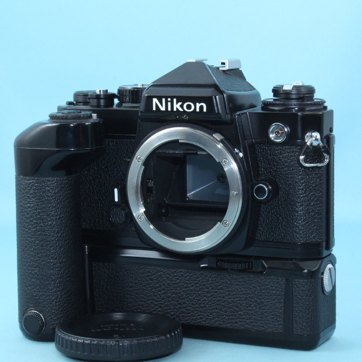完動美品 Nikon FE ブラック MD-12 返品保証 ニコン 一眼レフフィルムカメラ