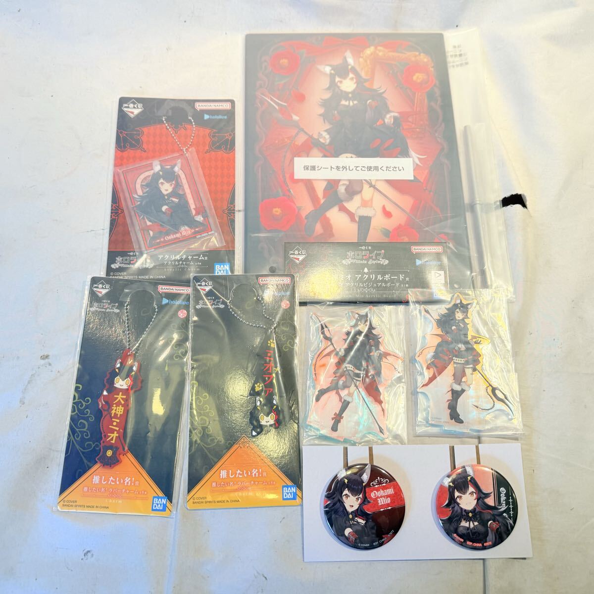 一番くじ　ホロライブ　Villain Style 大神ミオ　セット　缶バッジ　アクリルスタンド　アクリルチャーム