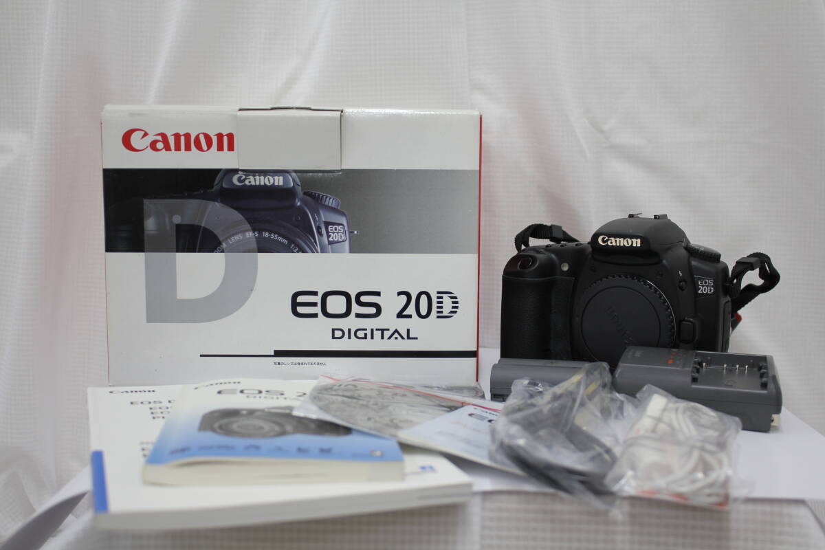 【返品保証】 【元箱付き】キャノン Canon EOS 20D バッテリー チャージャー 説明書付き デジタル一眼 e5354