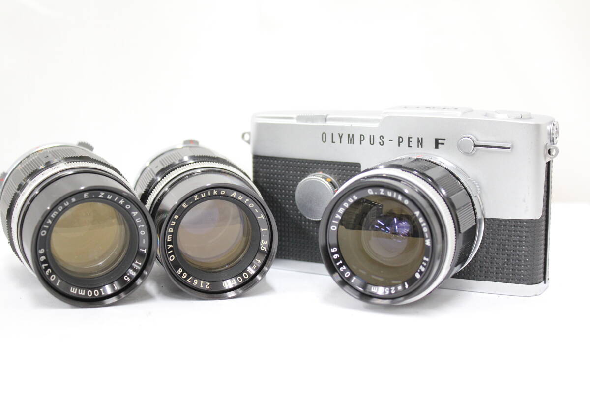 【返品保証】 オリンパス Olympus PEN-FT G.Zuiko Auto-W 25mm F2.8 E.Zuiko Auto-T 100mm F3.5 ボディレンズセット e5380