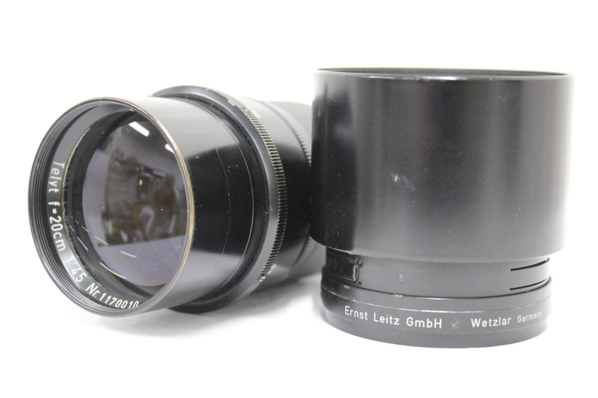 【返品保証】 ライカ Leica Telyt 20cm F4.5 フード付き レンズ e5622