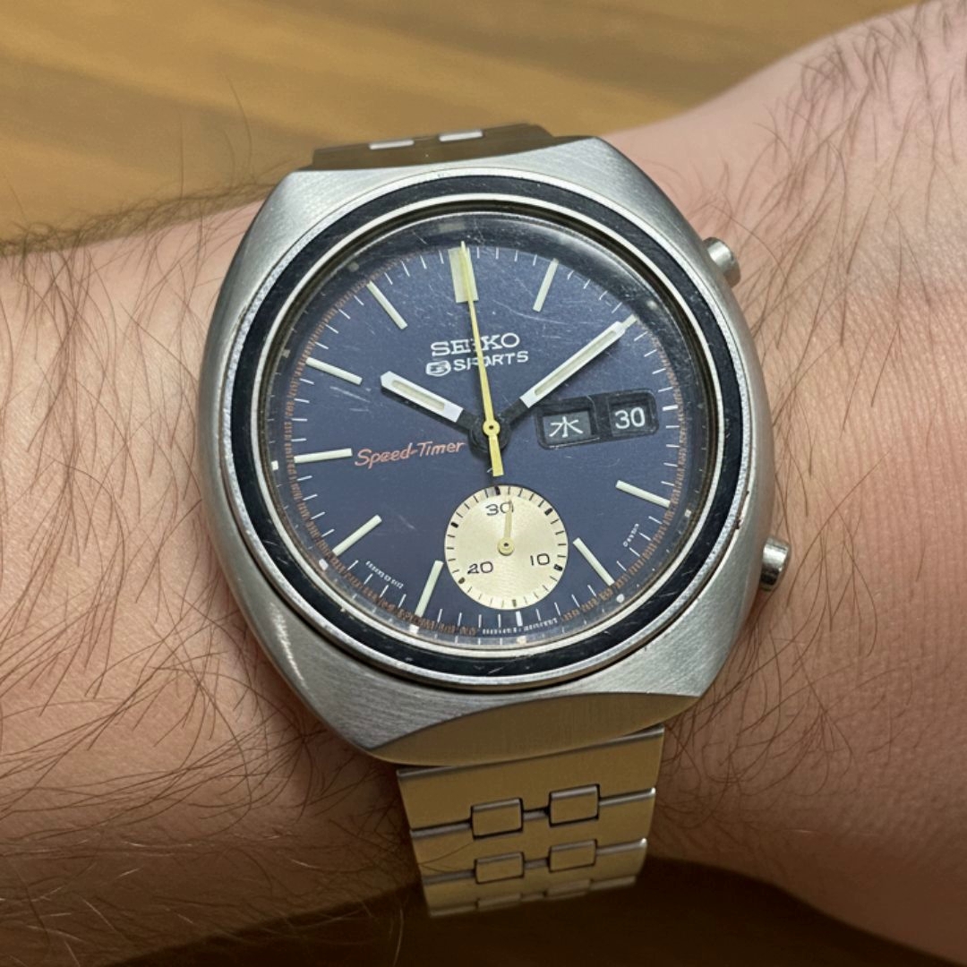 【ヴィンテージ】SEIKO セイコー 5スポーツ 6139-8002 スピードタイマー 腕時計 デイデイト クロノグラフ 1971年03月製造
