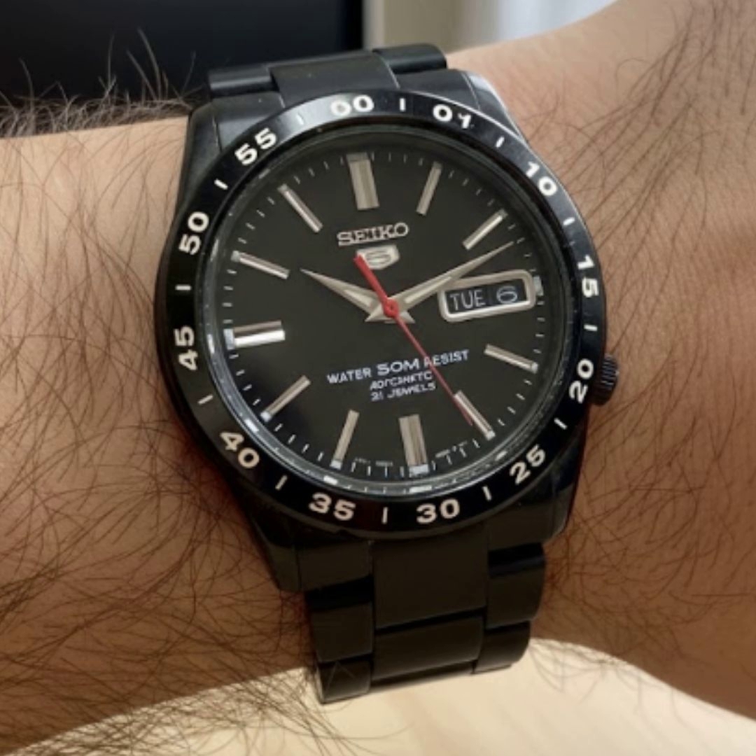 【稼働品】SEIKO セイコー ５ 7S26-02T0 腕時計 5気圧防水 オートマチック 裏スケルトン