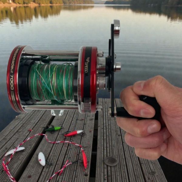 【名機】Abu Garcia アンバサダー 7000 レッド 検（アブガルシア カゴ釣り 石鯛 雷魚 オールド 7000C 7500）フットナンバー：8148889