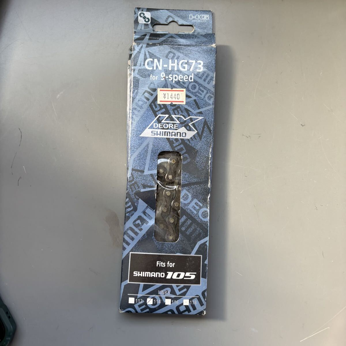 A092 b924 Shimano CN-HG73　114L　LX SHIMANO 105 中古未使用品　送:60