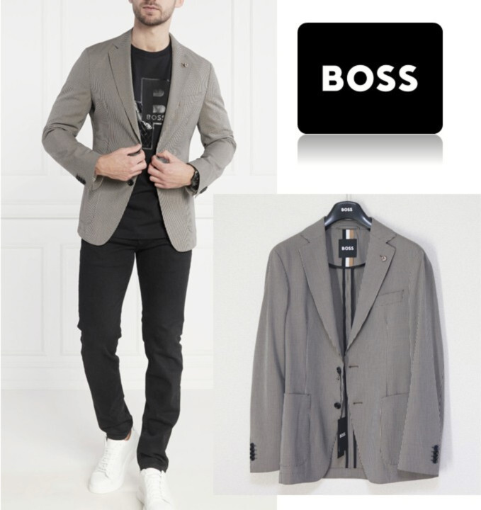 77,000円新品タグ付き【HUGO BOSS ヒューゴボス】C-Hanry 千鳥格子 2Bジャケット 44 v7974