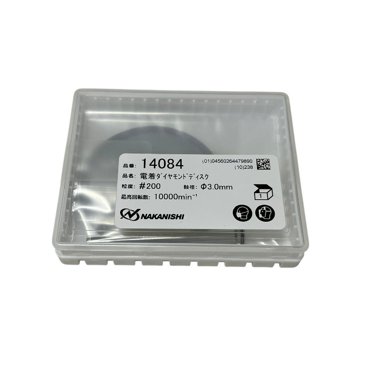 【未開封】NAKANISHI 電着ダイヤモンドディスク 14084 #200 軸径Φ3.0mm 工具 研磨 切削 ナカニシ 未使用品