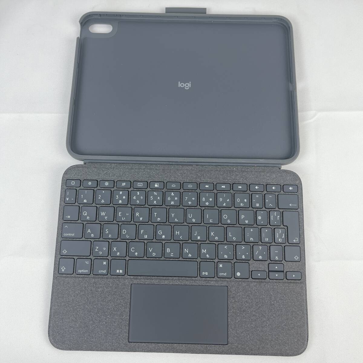 ロジクール iPad 11 インチ A16 & 10.9 インチ 第10世代 対応 トラックパッド付き キーボード付き ケース オックスフォードグレー