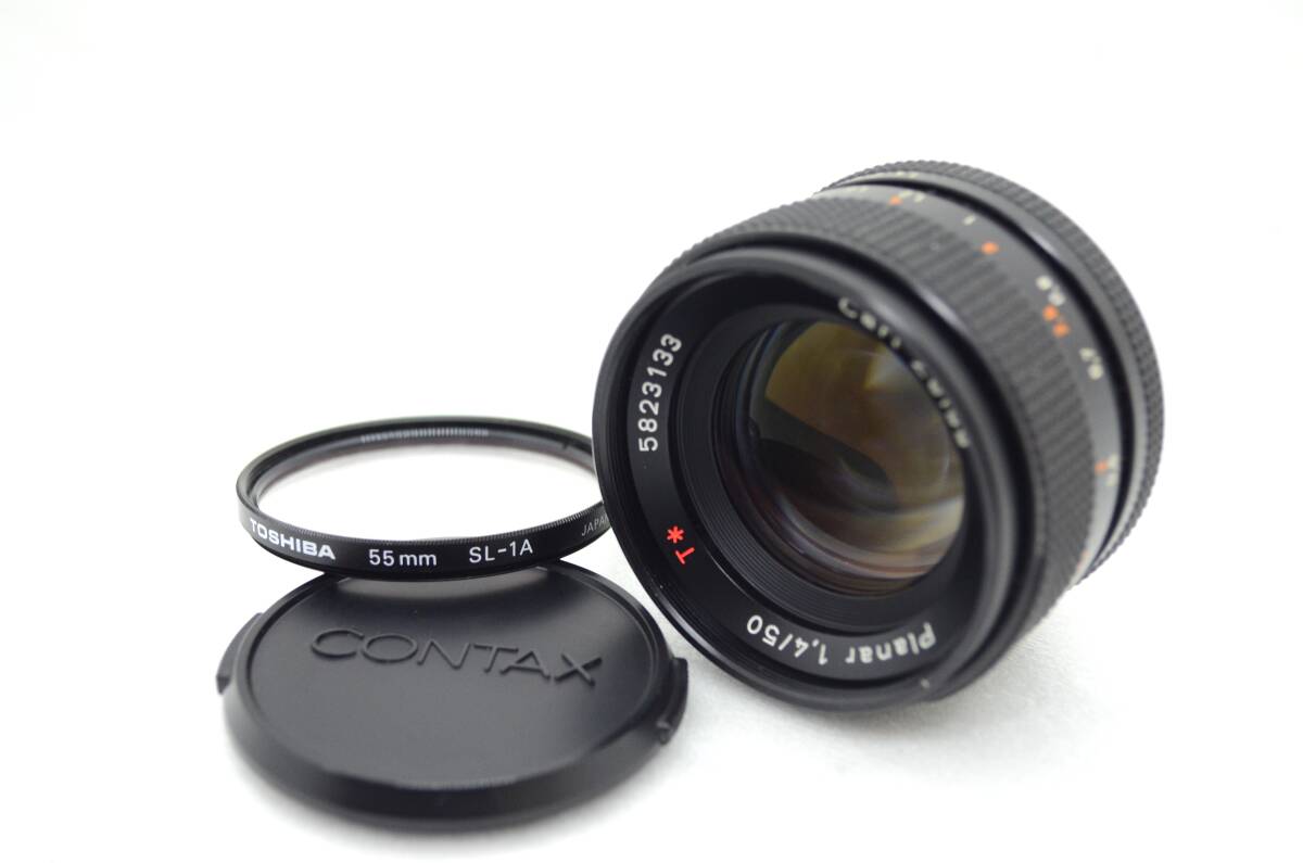 CONTAX Carl Zeiss Planar T* 50mm F1.4 AEJ カメラレンズ コンタックス マニュアルフォーカス 光学機器