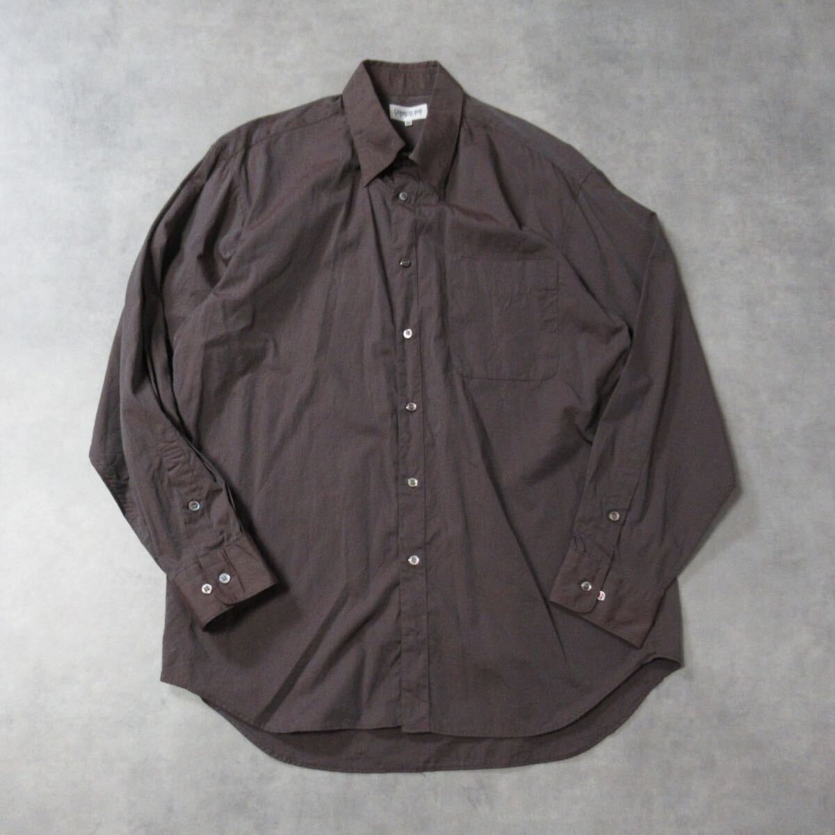 【 CERRUTI 1881】 / チェルッティ1881 コットン スナップダウン シャツ Lサイズ メンズ 長袖シャツ トップス オンワード オーバーサイズ