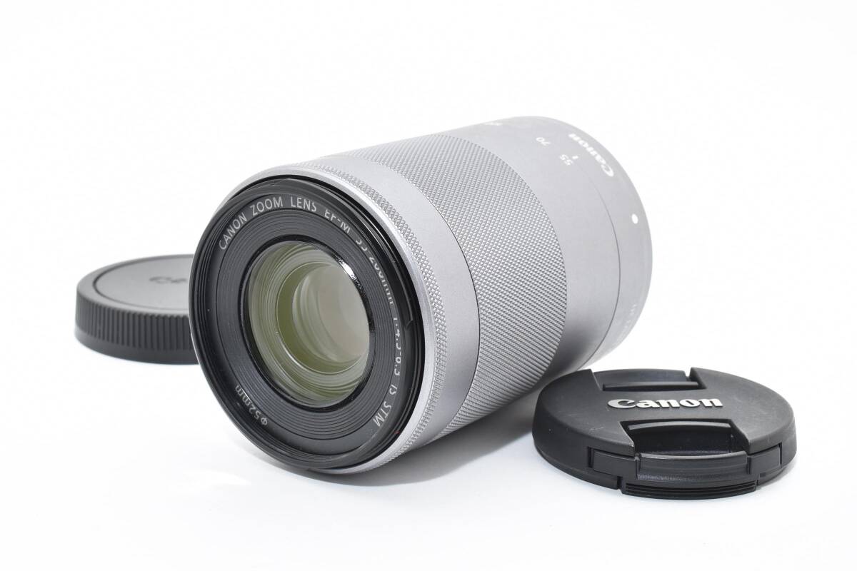 【良品】CANON EF-M 55-200mm F4.5-6.3 IS STM シルバー キャノン 【動作確認済み】＃2716982
