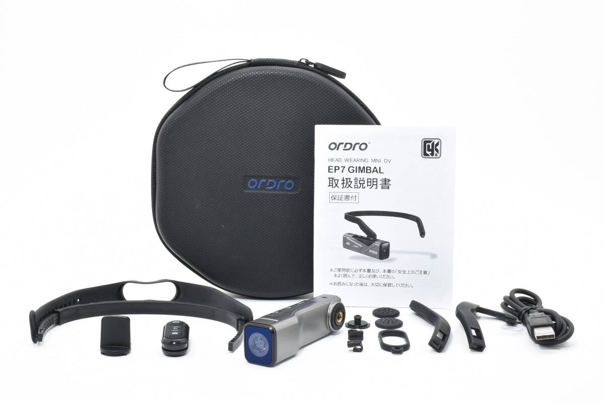 【美品】ORDRO EP7 GIMBAL 4K超高画質 オートフォーカスレンズ ウェアラブルカメラ アクションカメラ 【動作確認済み】＃2716988