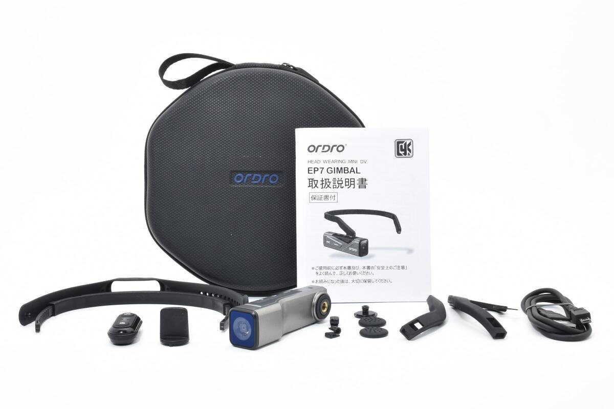 【美品】ORDRO EP7 GIMBAL 4K超高画質 オートフォーカスレンズ ウェアラブルカメラ アクションカメラ 【動作確認済み】＃2716989