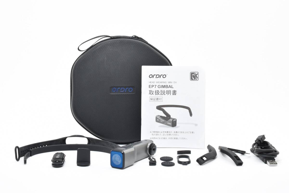 【美品】ORDRO EP7 GIMBAL 4K超高画質 オートフォーカスレンズ ウェアラブルカメラ アクションカメラ 【動作確認済み】＃2716990
