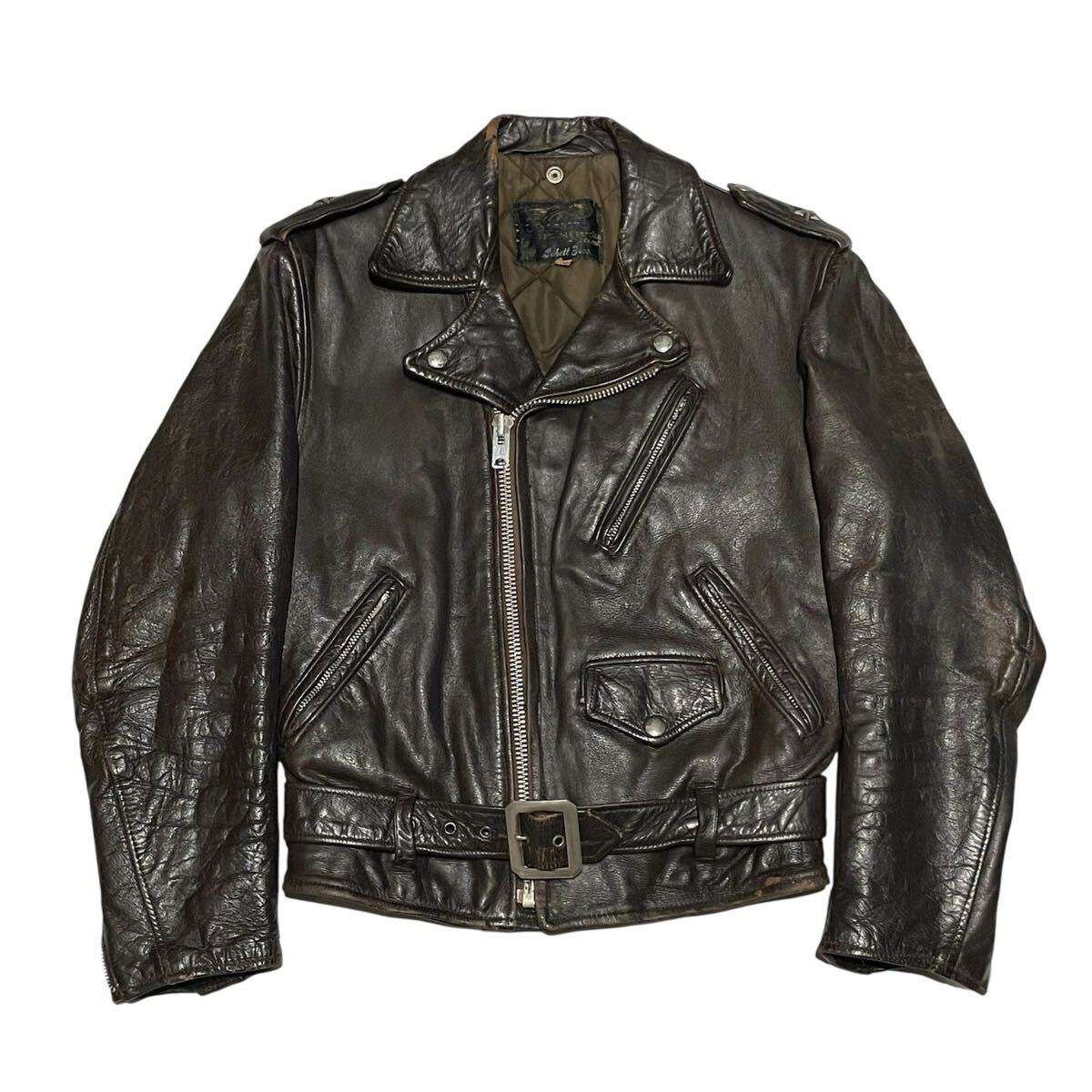 vintage Schott 1960s オリジナル　ワンスター　ダブルライダース　ショット　黒タグ　サボテン　size 36