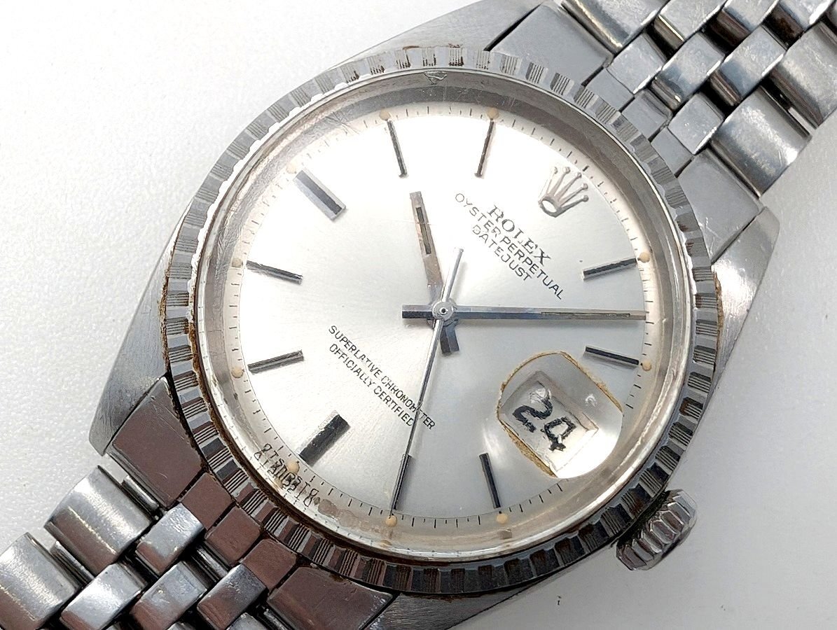 [1円スタート]ジャンク ROLEX ロレックス DATEJUST デイトジャスト 1603 Cal.1570 自動巻き メンズ 腕時計 不動・社外部品あり[03-7524