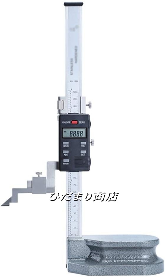 デジタルノギス ステンレススチール製デジタルハイトゲージ電子身長ノギス定規 精密作業に最適 (Color : Silver, Size : 0-300mm)