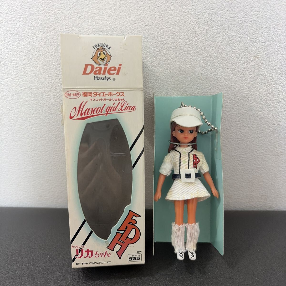 福岡ダイエーホークス マスコットガール リカちゃん キーホルダー●ストラップ/タカラ/人形/フィギュア/プロ野球/グッズ/Daiei ★4420-2