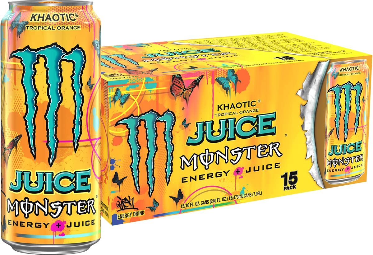 レア【国内未発売】JUICE MONSTER KHAOTIC 15本 パック ジュース モンスター カオティック エナジードリンク【北米版】