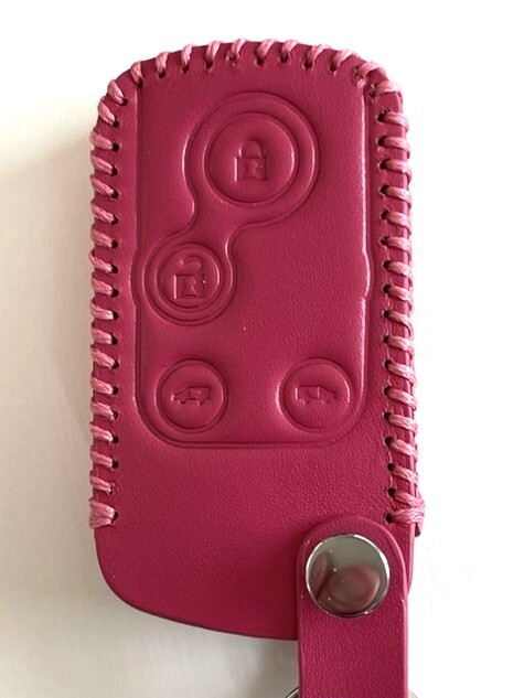 牛革ぴったりフィット ステップワゴンRK スマートキーケース ローズレッド色 ステップワゴン キーケース フリード キーケース 1