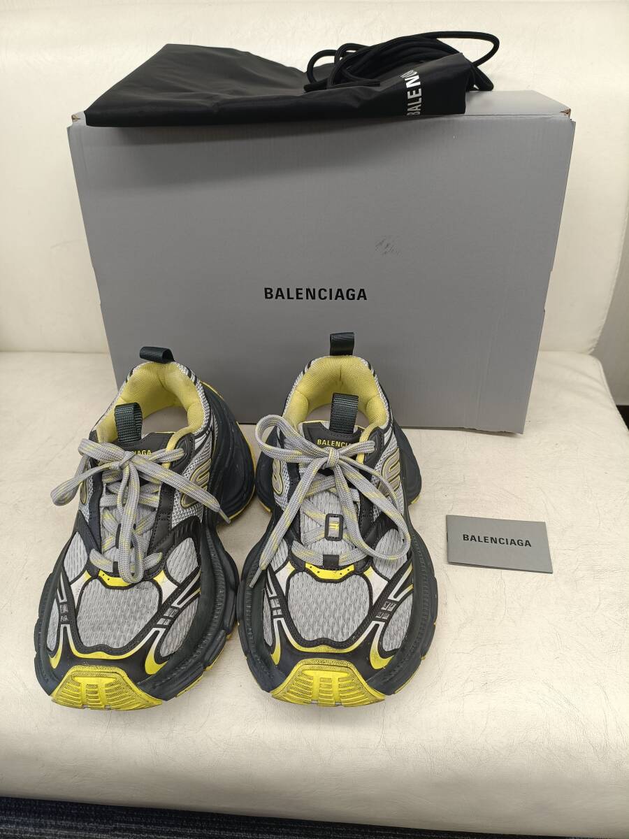★BALENCIAGA バレンシアガ 10XL スニーカー グレー×イエロー JP26★