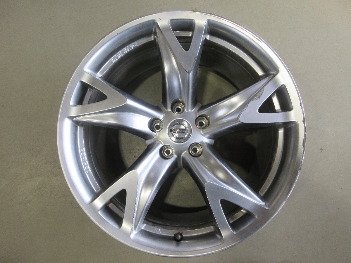 (R08/01/29) ■19インチ 純正アルミホイール / 日産 Z34 フェアレディZ / 19X10J+30 / 5H PCD114.3 / リア 1本のみ / 中古