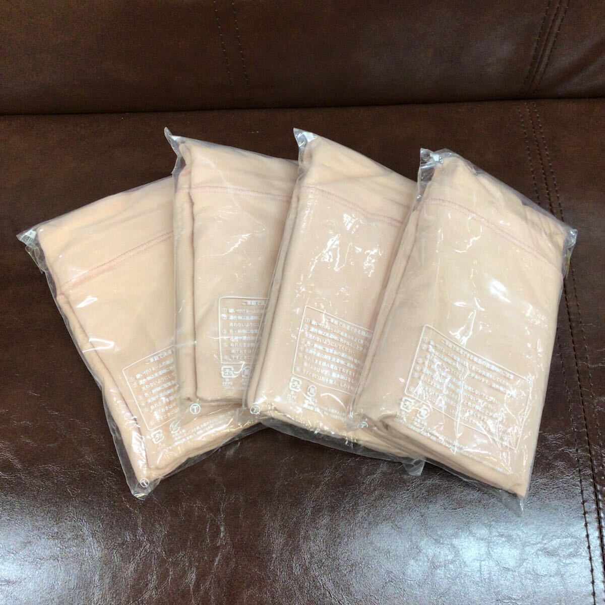 値下！未使用・長期保管 レディースショーツ 4枚セット 5L モイスチャーベージュ EE-307 一分丈ショーツ ボクサーショーツ 大きいサイズ