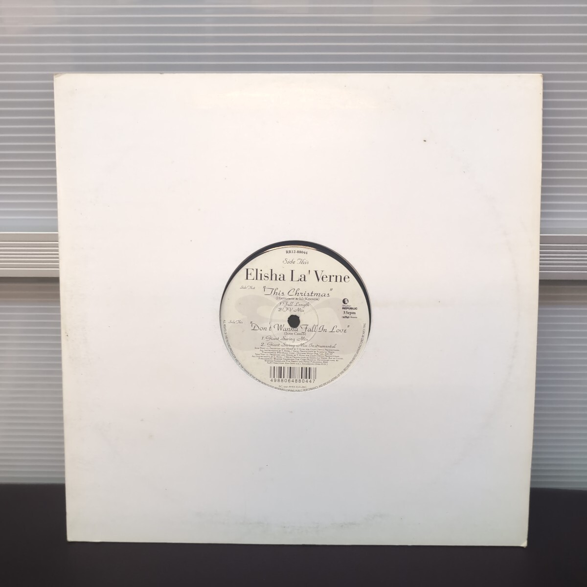 LPレコード　ELISHA LA'VERNE 「DON'T WANNA FALL IN LOVE / THIS CHRTSTMAS」 12インチレコード　LP盤 【2048】