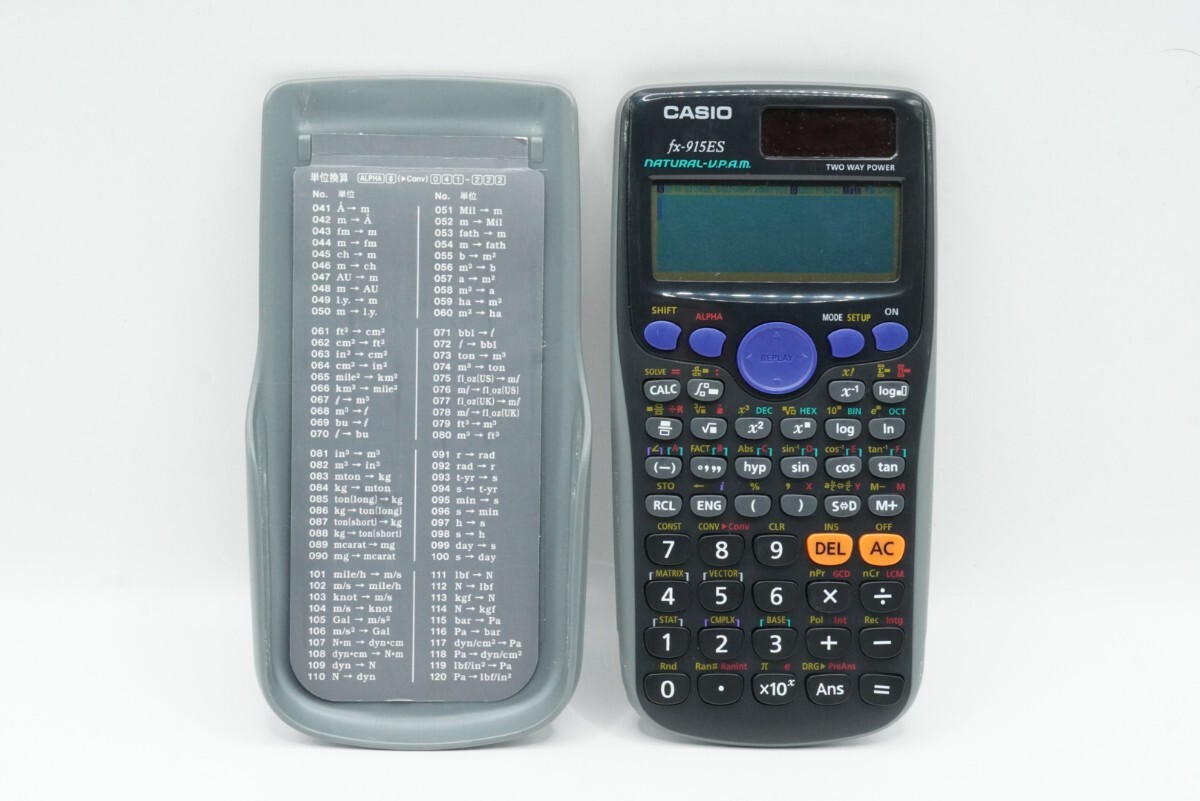 CASIO カシオ 関数電卓 fx-915ES 動作確認済品 ハードケース,リファレンスラベル付属