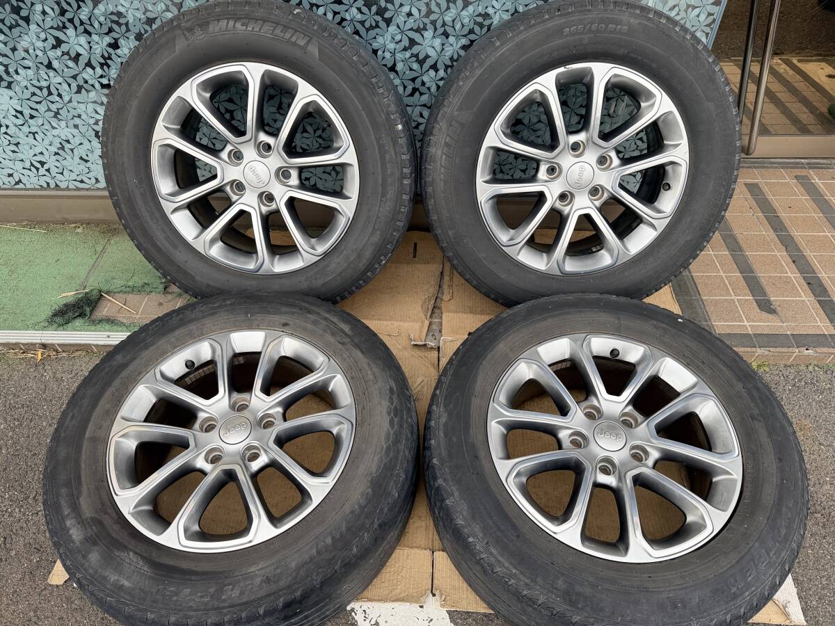 JEEP グランドチェロキー 純正 18インチ 8J +56.4 PCD127 5穴/ダンロップ GRANDTREK 265/60R18 2019年製 4本セット #669-4
