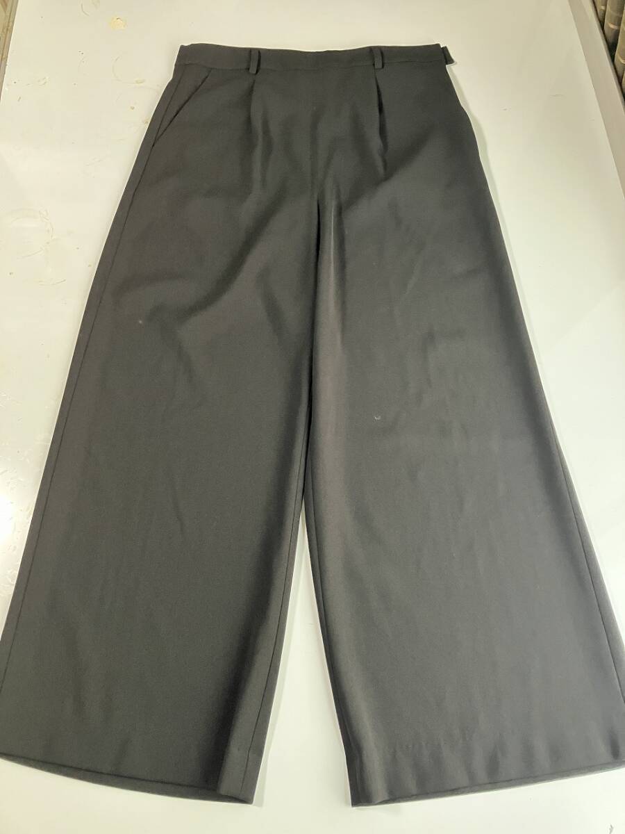新品■大きいサイズ15号■サイドあき1タックパンツ■ブラック
