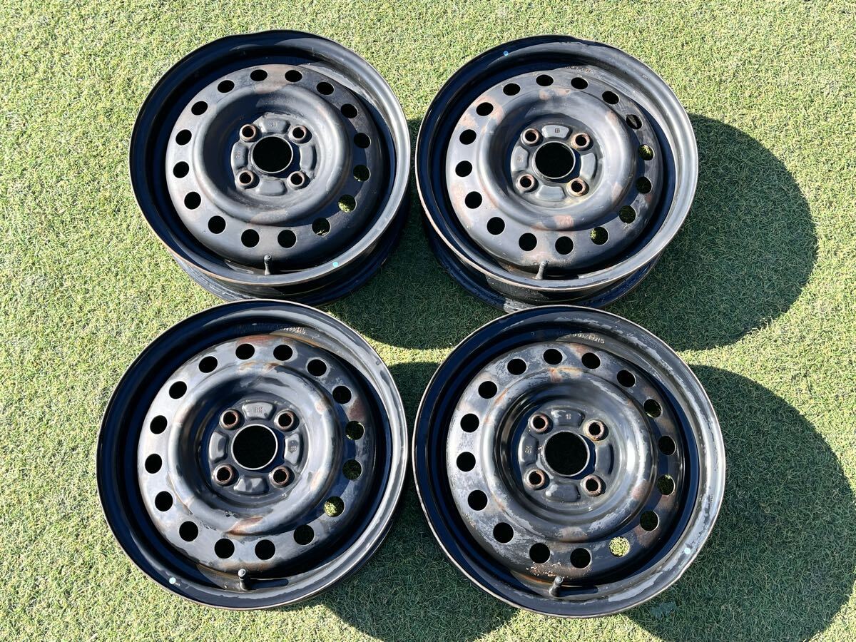14インチ 4.5J +52 PCD100 4H スチールホイール 鉄ホイール 4本セット 【Z2 MR8-4】