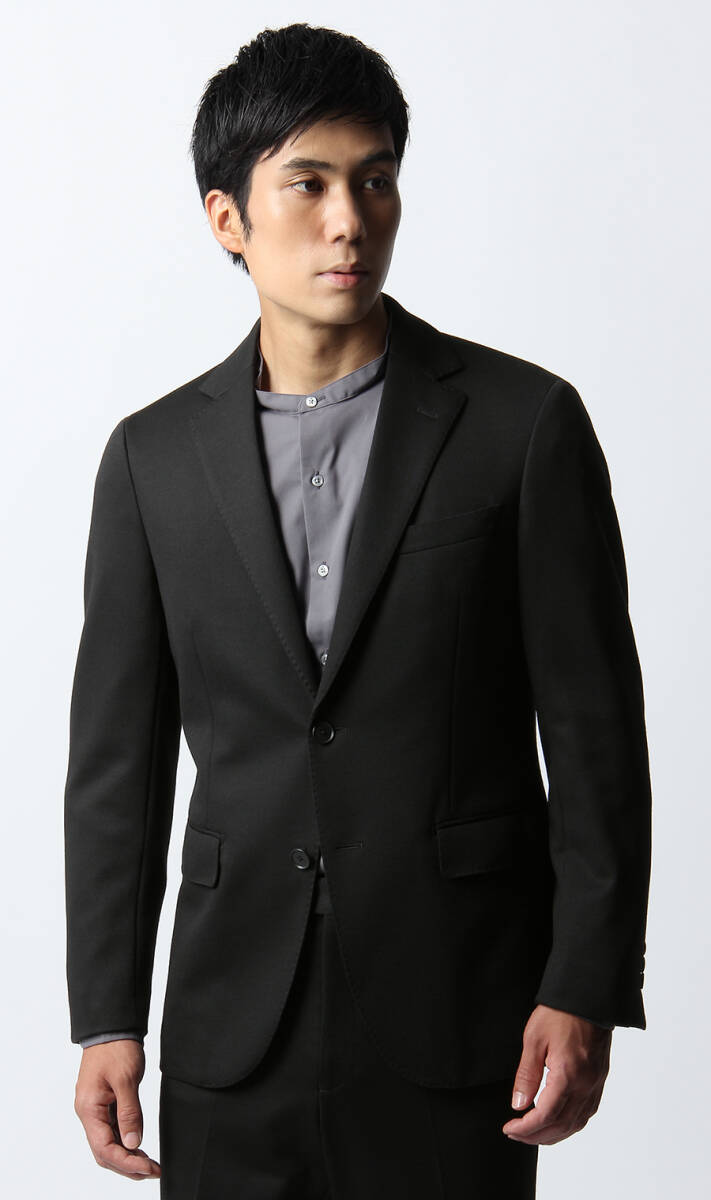 新品洋服の青山スタイリッシュジャケットACTIBIZブラックサイズLL