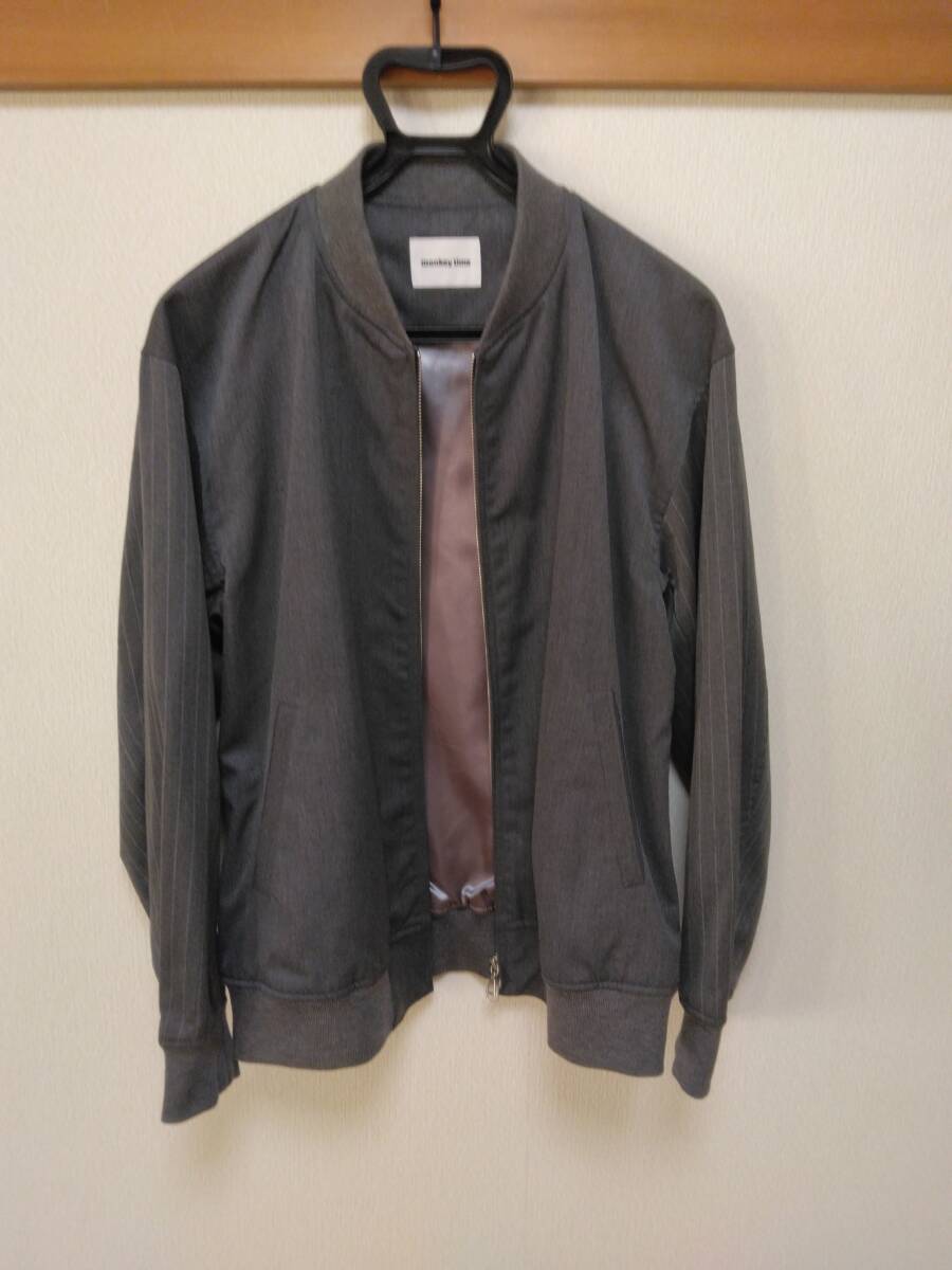 新品ビューティー＆ユースユナイテッドアローズ＜monkey time＞ TR TWILL STRIPE SLEEVE BLOUSON/ブルゾン　グレーＬ