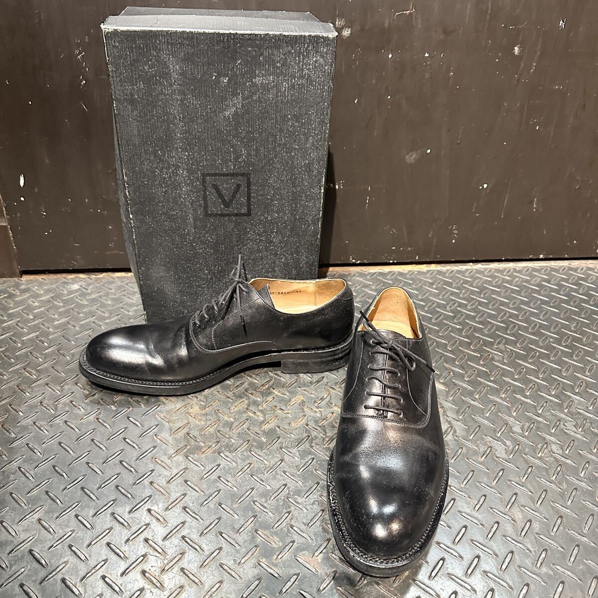 □/VISARUNO/ビサルノ/41サイズ/26㎝相当/シューズ/靴/ブラック/黒/サドルシューズ/専用箱付き/ビジネスシューズ 