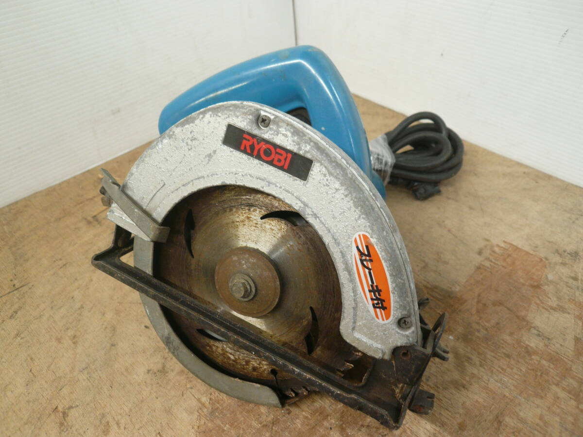 ♪RYOBI リョービ 160mm ブレーキ付 丸ノコ W-560PS 木工用 通電確認 コード修理あり 送料は説明欄※ジャンク品扱い ■８０