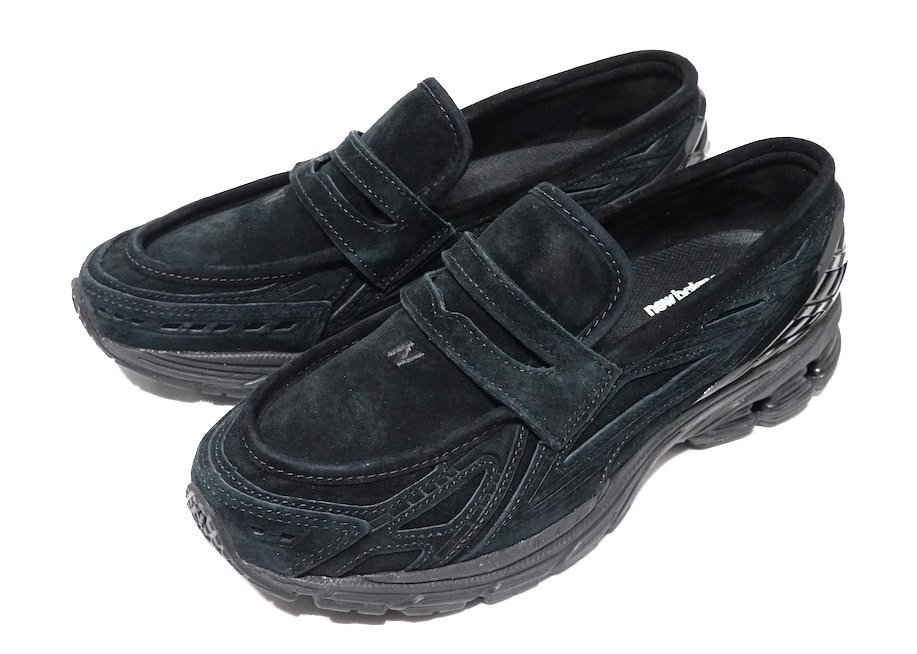 25SS 新品同様 未使用 new balance ニューバランス U1906LNT スエードレザー ローファー スニーカー ブラック メンズ US 10 D 28cm