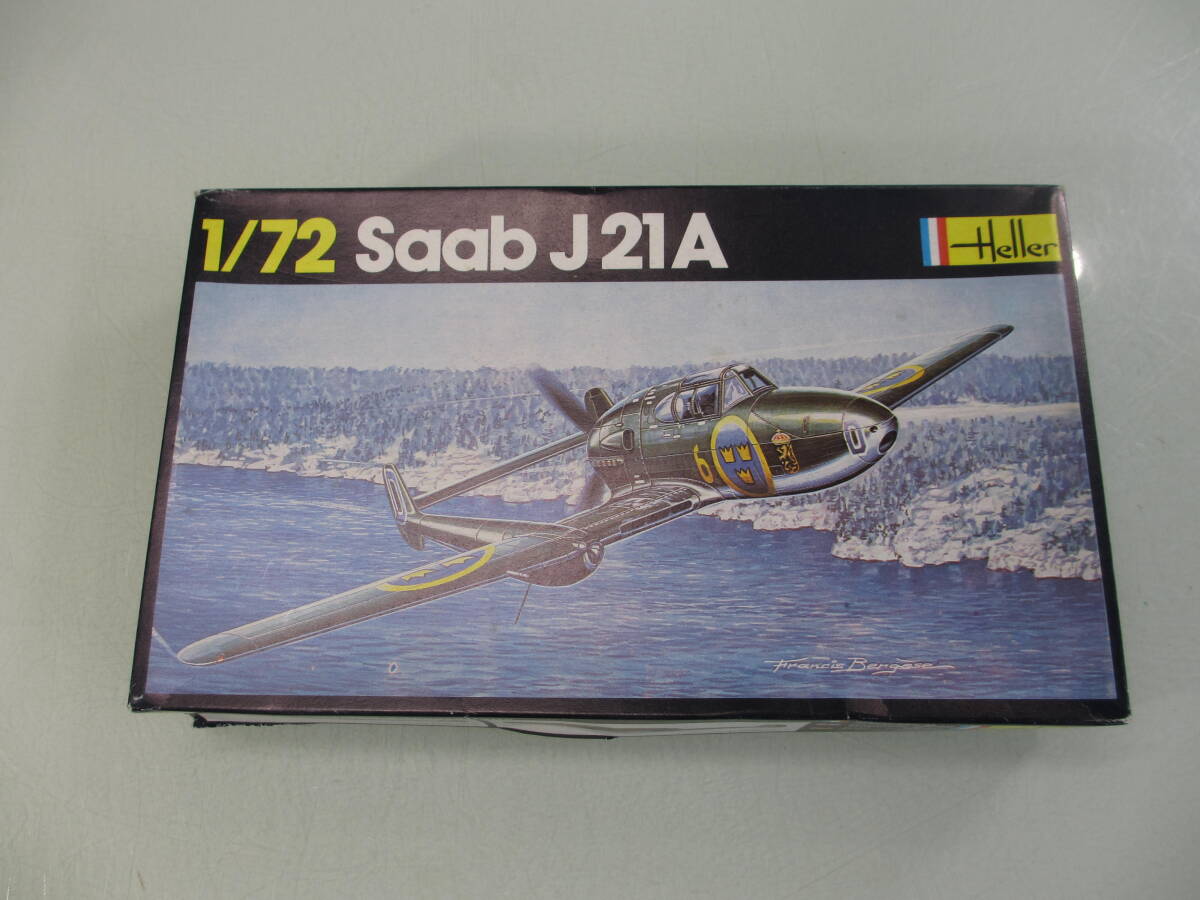 当時物　エレール製　SaabJ21A/サーブ　スウェーデン製レシプロ双胴推進式戦闘/攻撃機　1/72スケール　プラモデル　中古