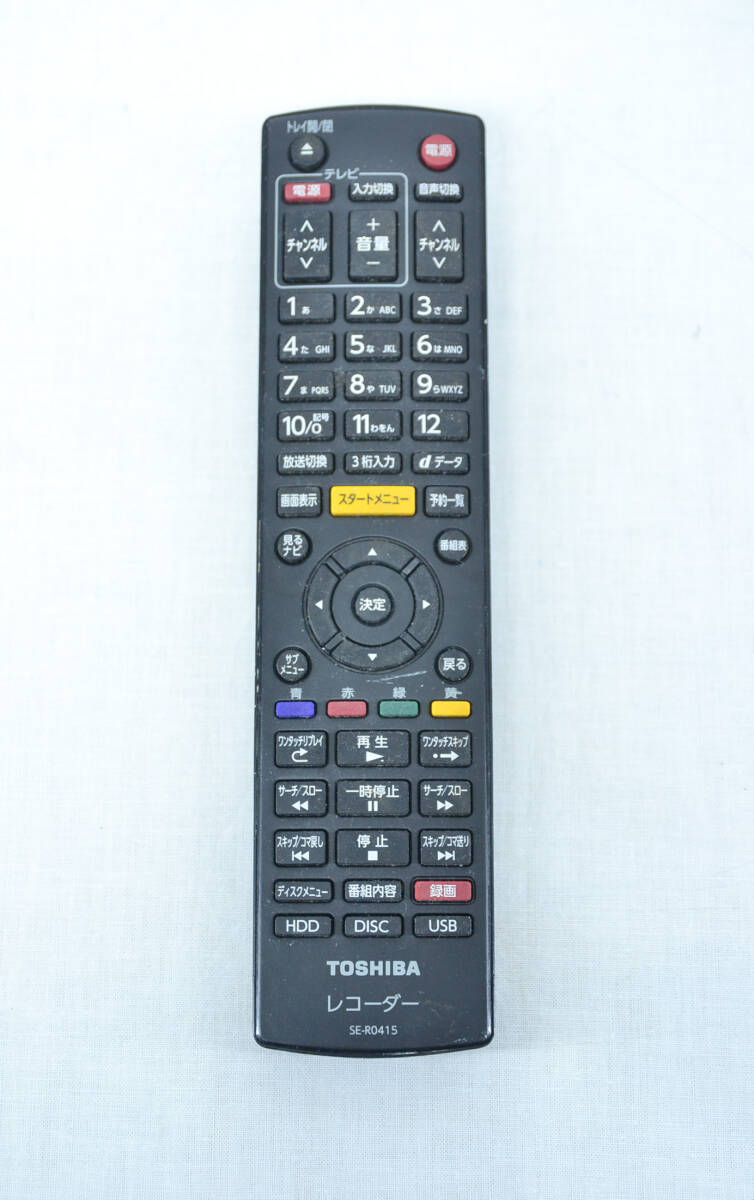 東芝 DVDレコーダー リモコン SE-R0415 中古品 