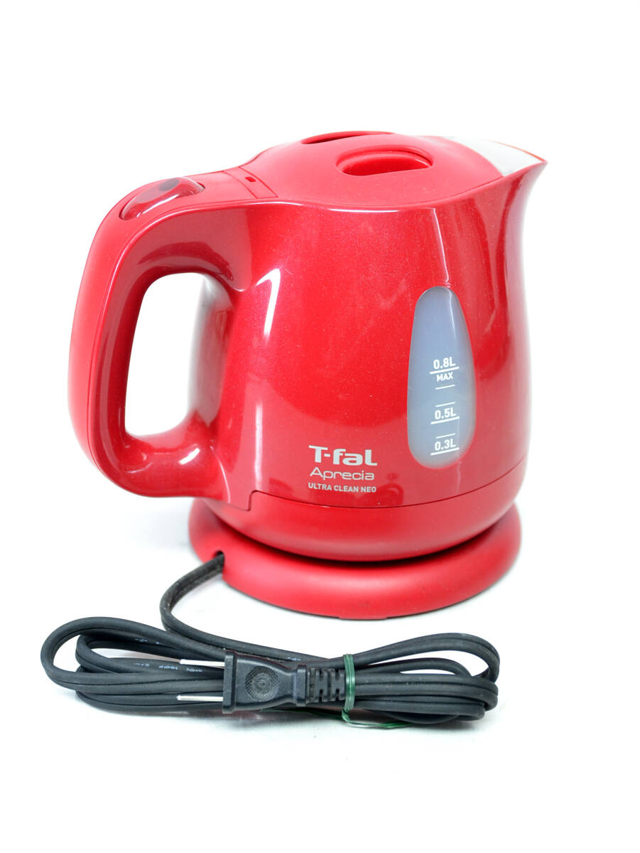T-fal ティファール 電気ケトル KO3905 Apercia ウルトラクリーン ネオ 0.8L レッド 中古品
