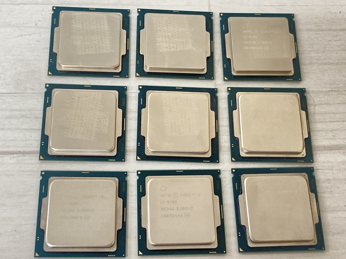 Intel Corei3-6100 SR2HG CPU 第6世代 LGA1151 計9枚 ※動作未確認 Ic-Zr