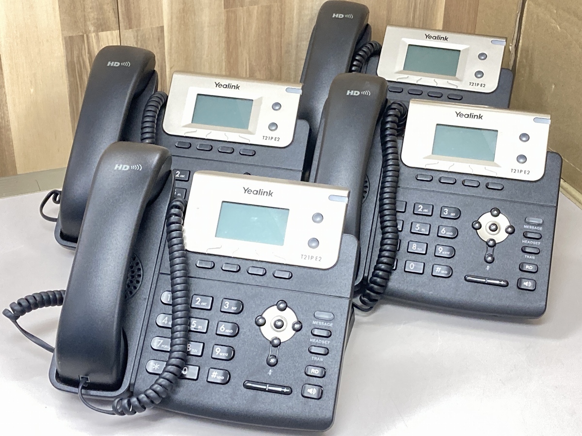 Yealonk SIP-T21P E2 4台セット IP電話機 ※AC付属 初期化済み Si-①b
