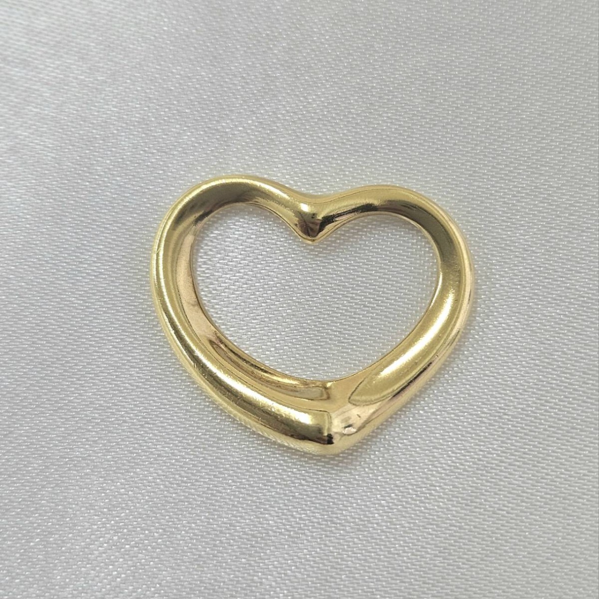 【希少】ティファニー TIFFANY & CO. PERETTI オープンハート ゴールドネックレストップ 750 【11-10-6】